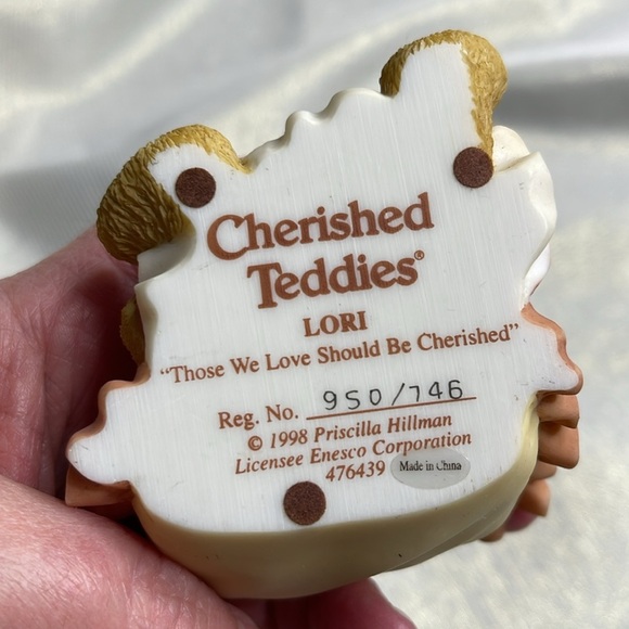 Vintage Cherished Teddies Lori Those We Love Should Be Cherished Enesco 1998 - Picture 6 of 9